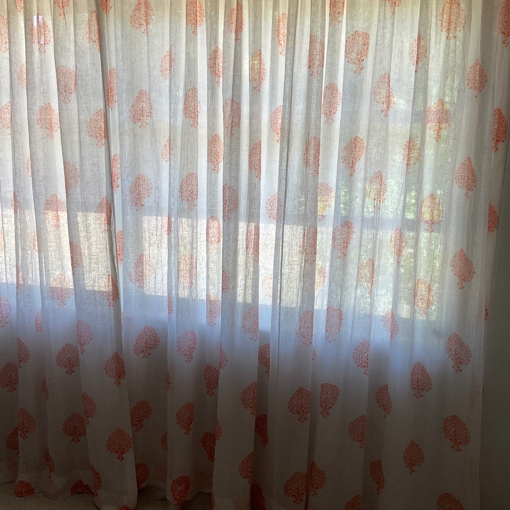 Custom extra wide linen curtains